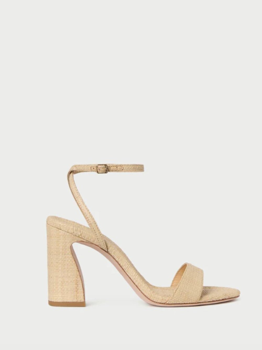 Loeffler Randall Malia Natural Raffia Curved−Heel Sandal